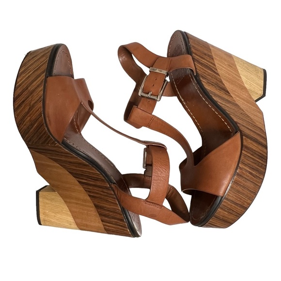 Vince Camuto Oriana Wedge Platform T-Strap Sandals Size 10 - Picture 5 of 10